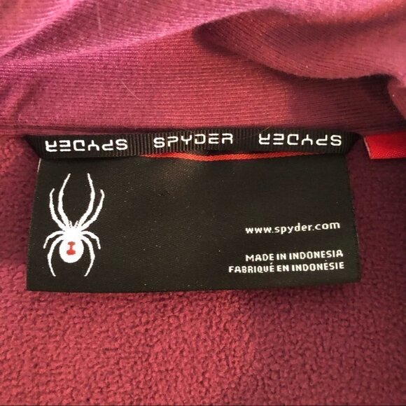 Spyder Full Zip Textured Burgundy Jacket Ladies Lg - Picture 10 of 14